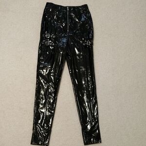 Shiny Black Vinyl Pants